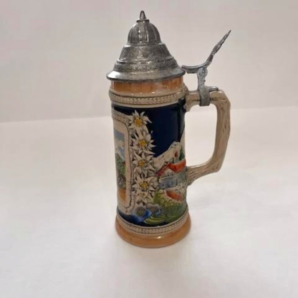 Original Gerzit Gerz Handmade West Germany Cobal Beer Stein October Fest